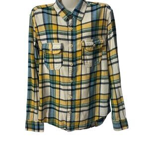Aeropostale Plaid Button-Down Shirt | Size Small (S/P) | 100% Cotton